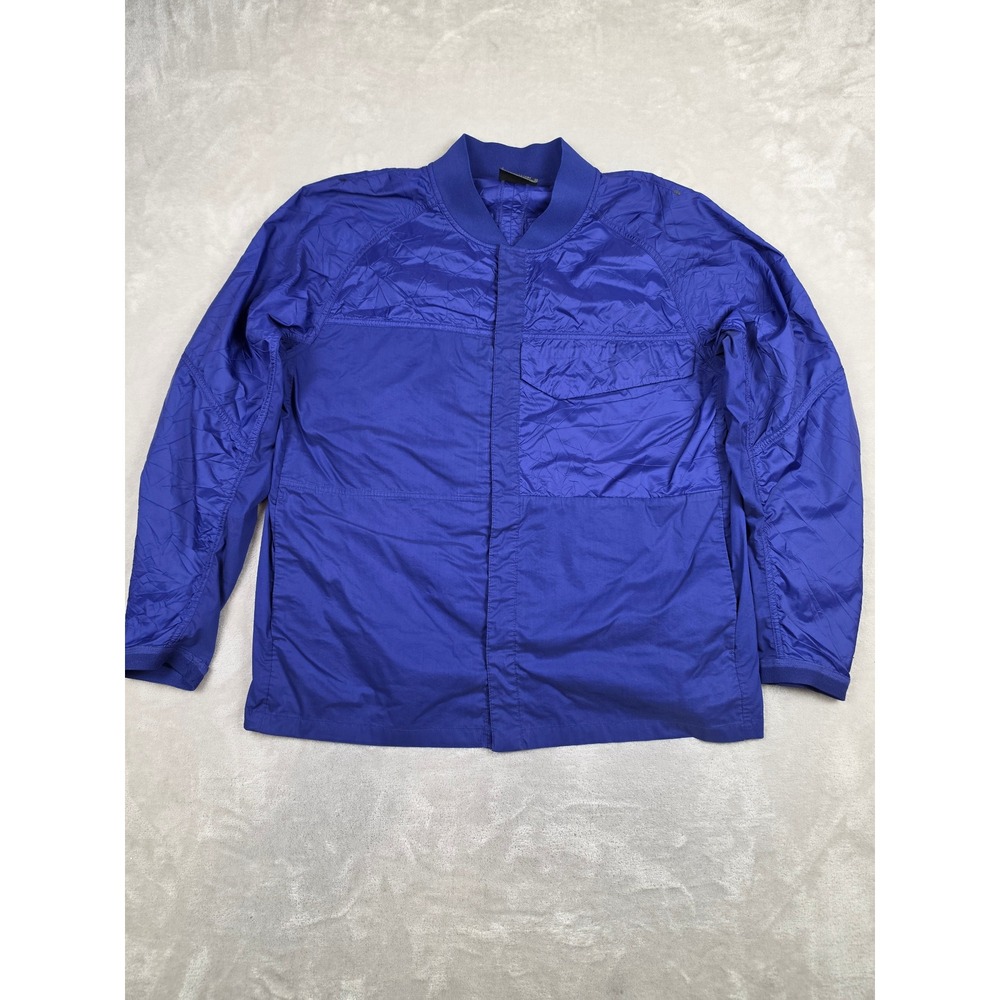 Nike Tech Pack Woven Jacket Mens XL Blue Snap Lightweight Windrunner CJ5157